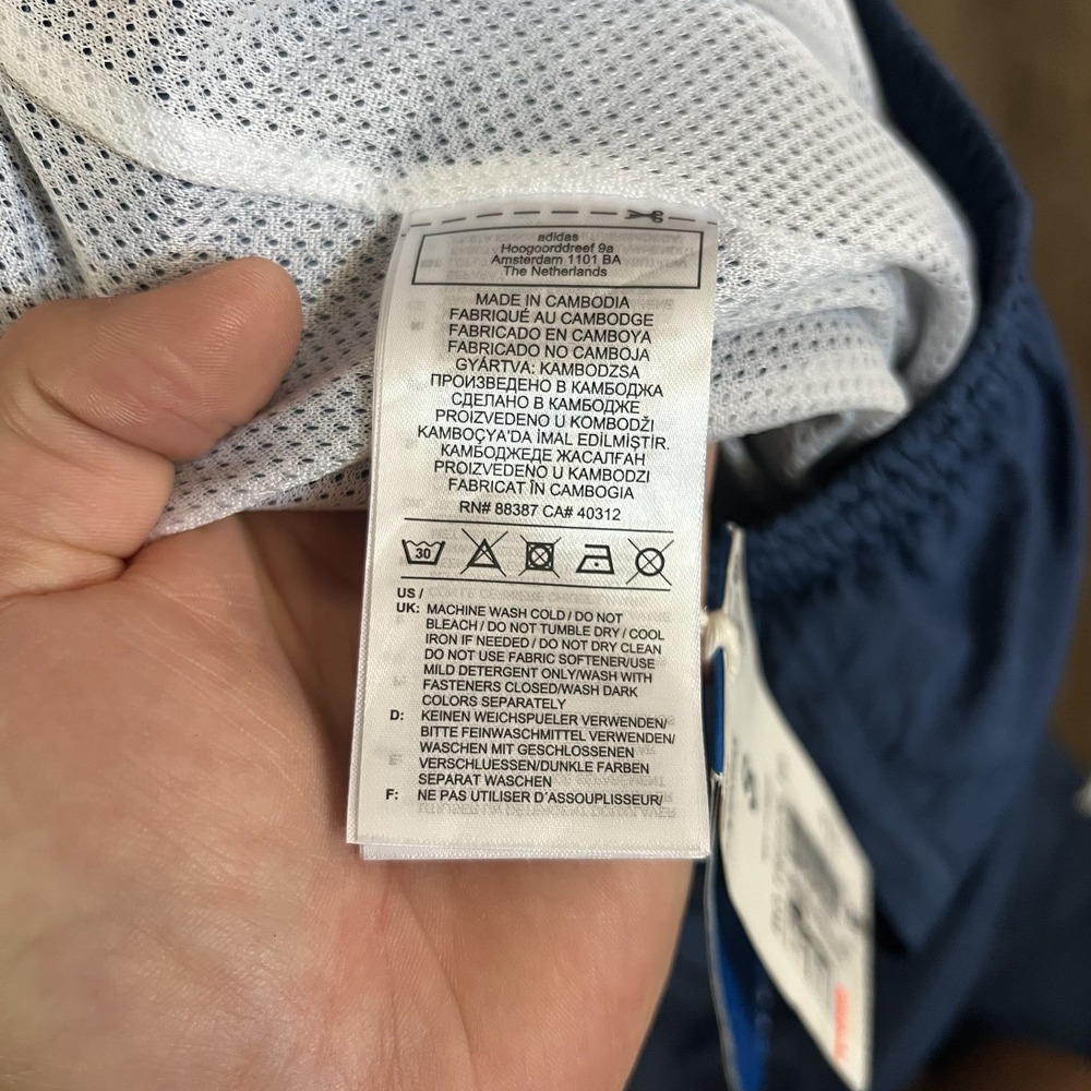 NWT Adidas Blue and White Track Pants - Picture 10 of 14